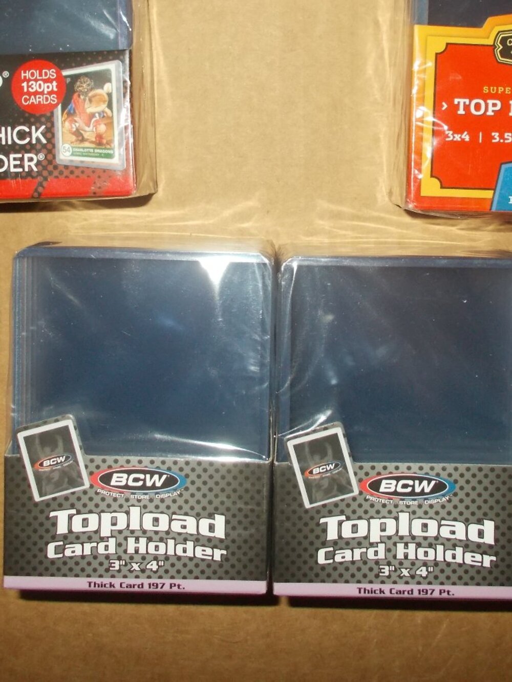 BCW 197 Point SEALED Trading Card Toploaders -2 PACKS